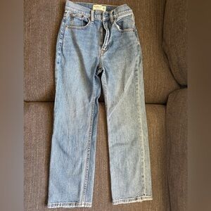 Abercrombie & Fitch Light Blue Cropped Jeans